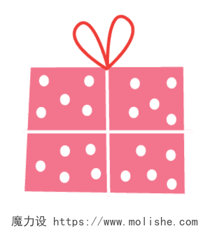 粉红色小礼物盒矢量素材